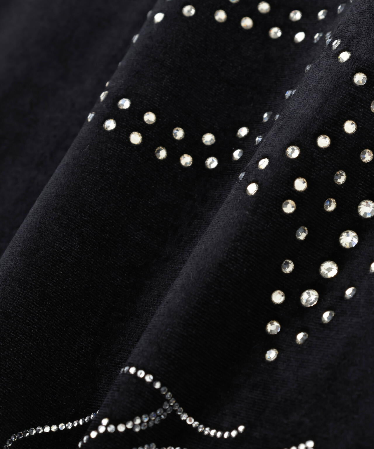 SUPPLIER/サプライヤー/Cross Rhinestone Velour Zip Hoodie
