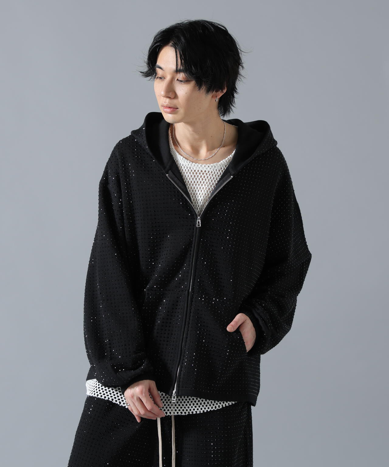 おだんごページ DankeSchon/ダンケシェーン/LINE STONE ZIP HOODIE | L.H.P