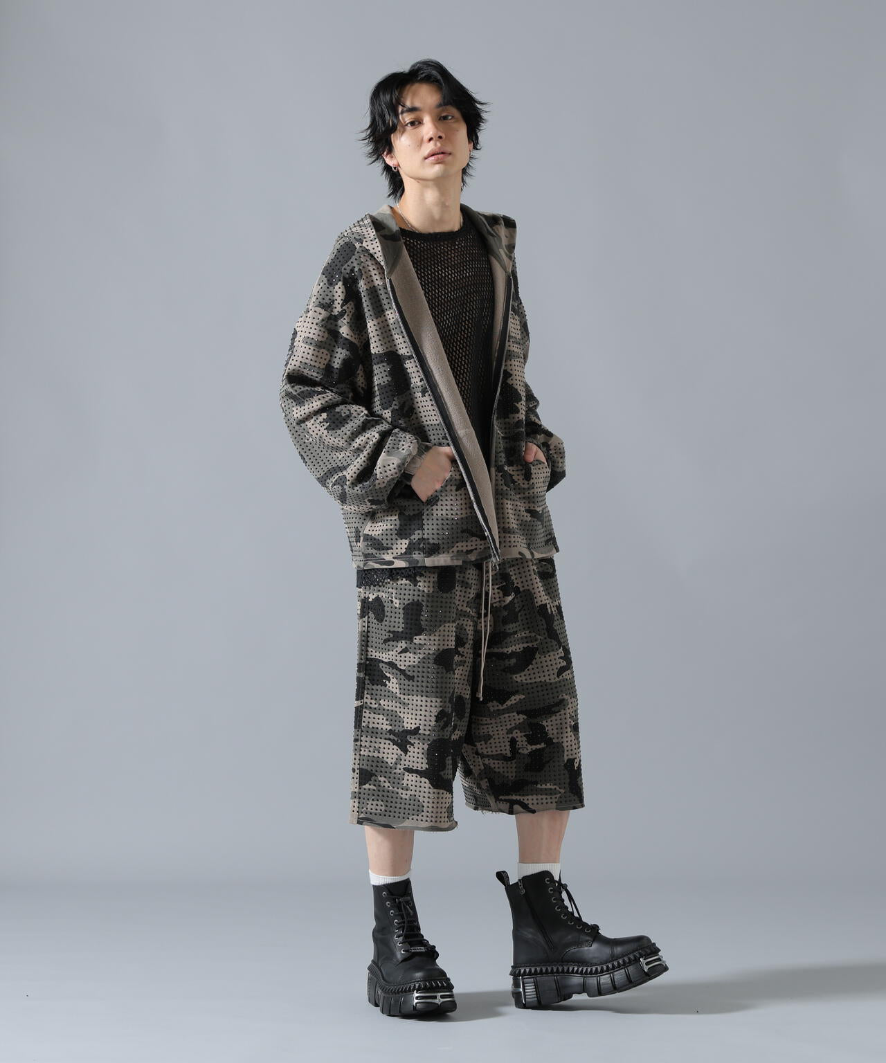 DankeSchon セットアップ DankeSchon/ダンケシェーン/CAMO LINESTONE ZIP HOODIE | L.H.P