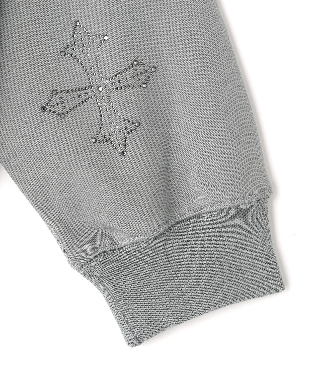 UNKNOWNLONDON/アンノウンロンドン/Dagger Cross Rhinestone Zip Hoodie