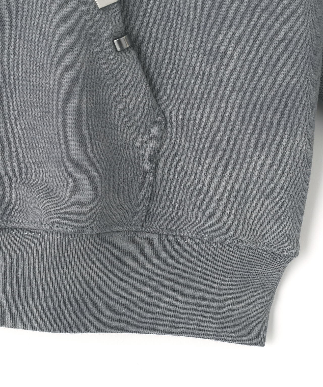 UNKNOWNLONDON/アンノウンロンドン/Dagger Cross Leather Patch Zip Hoodie