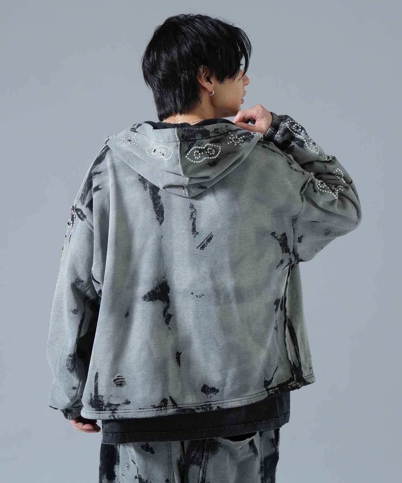 DankeSchon/ダンケシェーン/STUDS SWEAT ZIP HOODIE | L.H.P