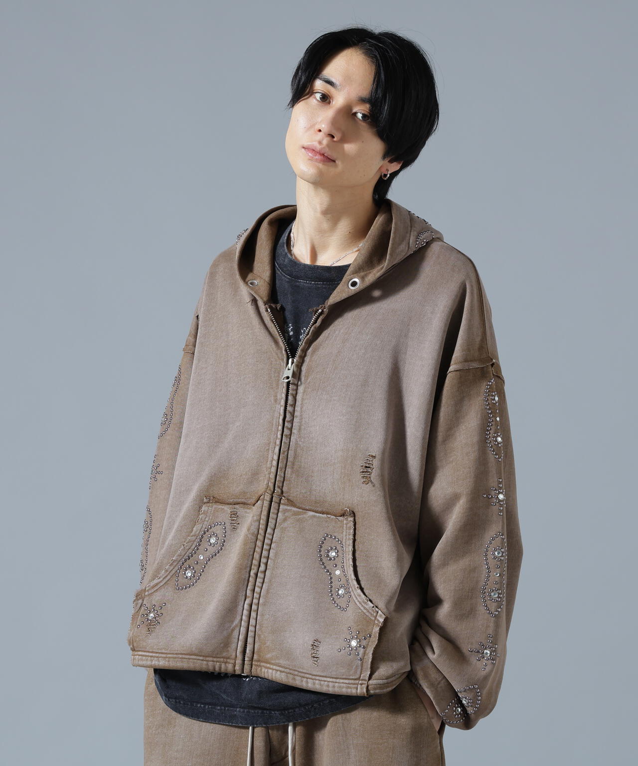 DankeSchon/ダンケシェーン/ZIP HOODIE ジップパーカー　完売 DankeSchon/ダンケシェーン/STUDS SWEAT ZIP HOODIE | L.H.P