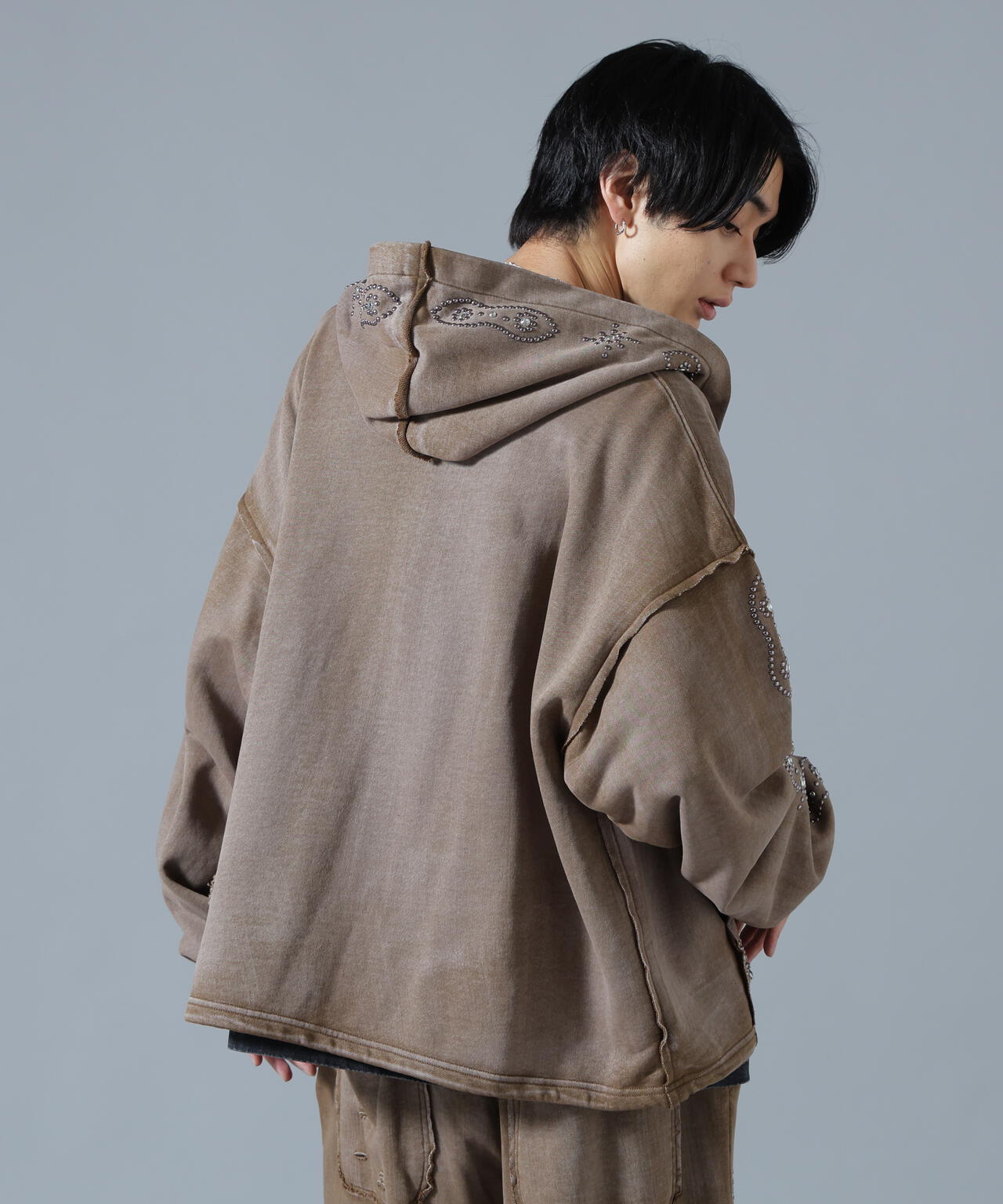 DankeSchon/ダンケシェーン/STUDS SWEAT ZIP HOODIE | L.H.P