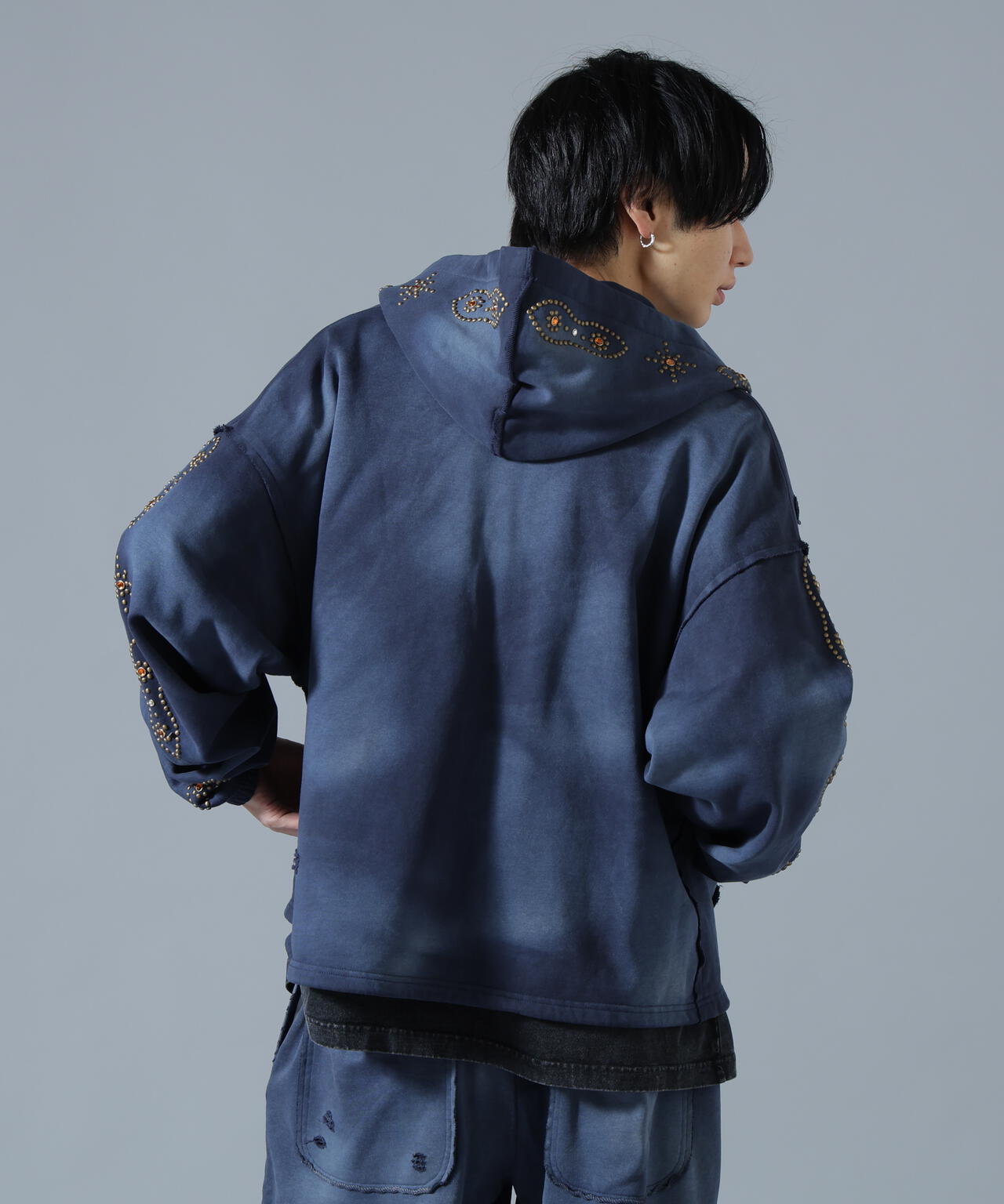 DankeSchon/ダンケシェーン/STUDS SWEAT ZIP HOODIE | L.H.P