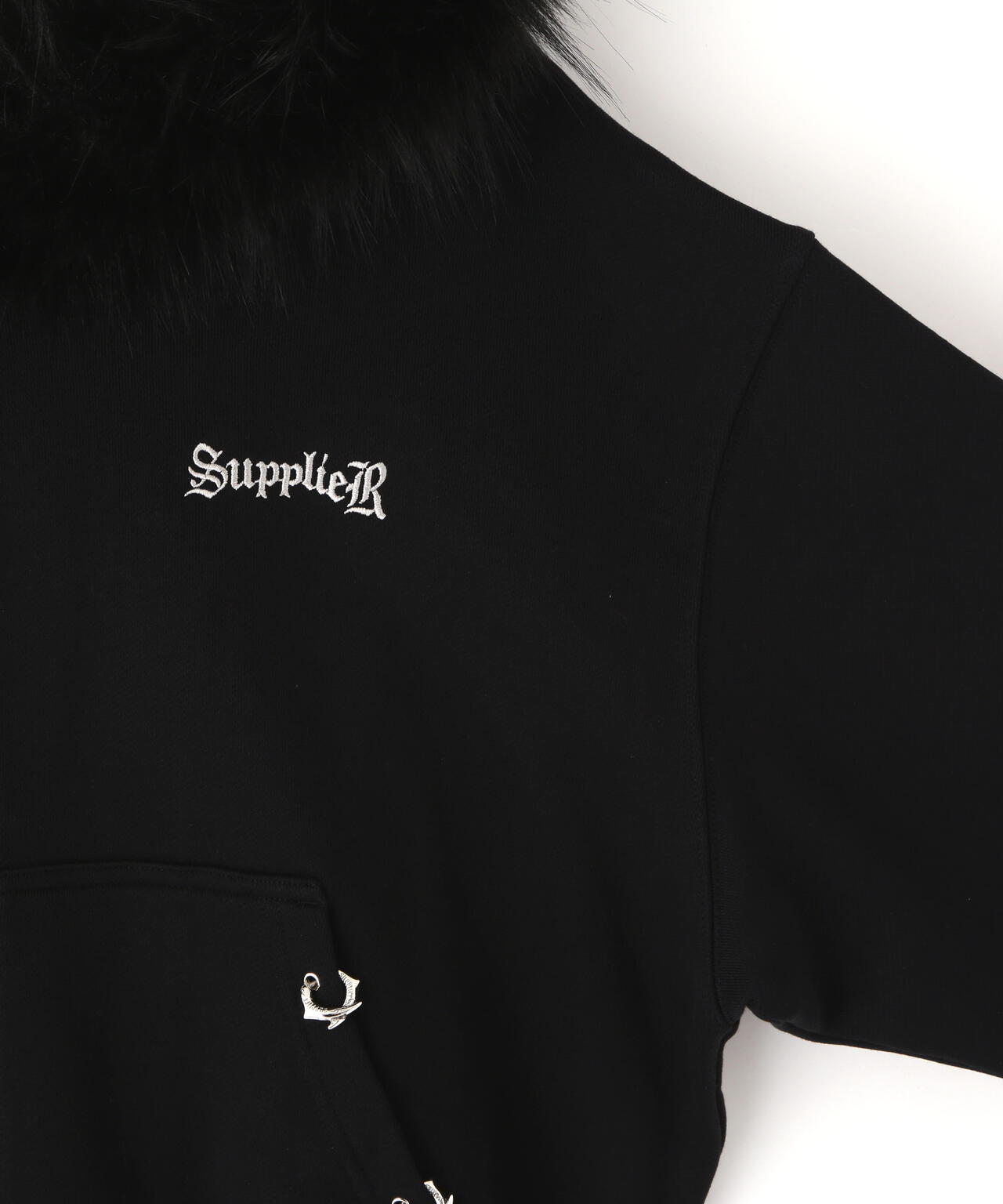 SUPPLIER/サプライヤー/【LHP EXCLUSIVE】FAUX FUR CROPPED CROSS ZIP