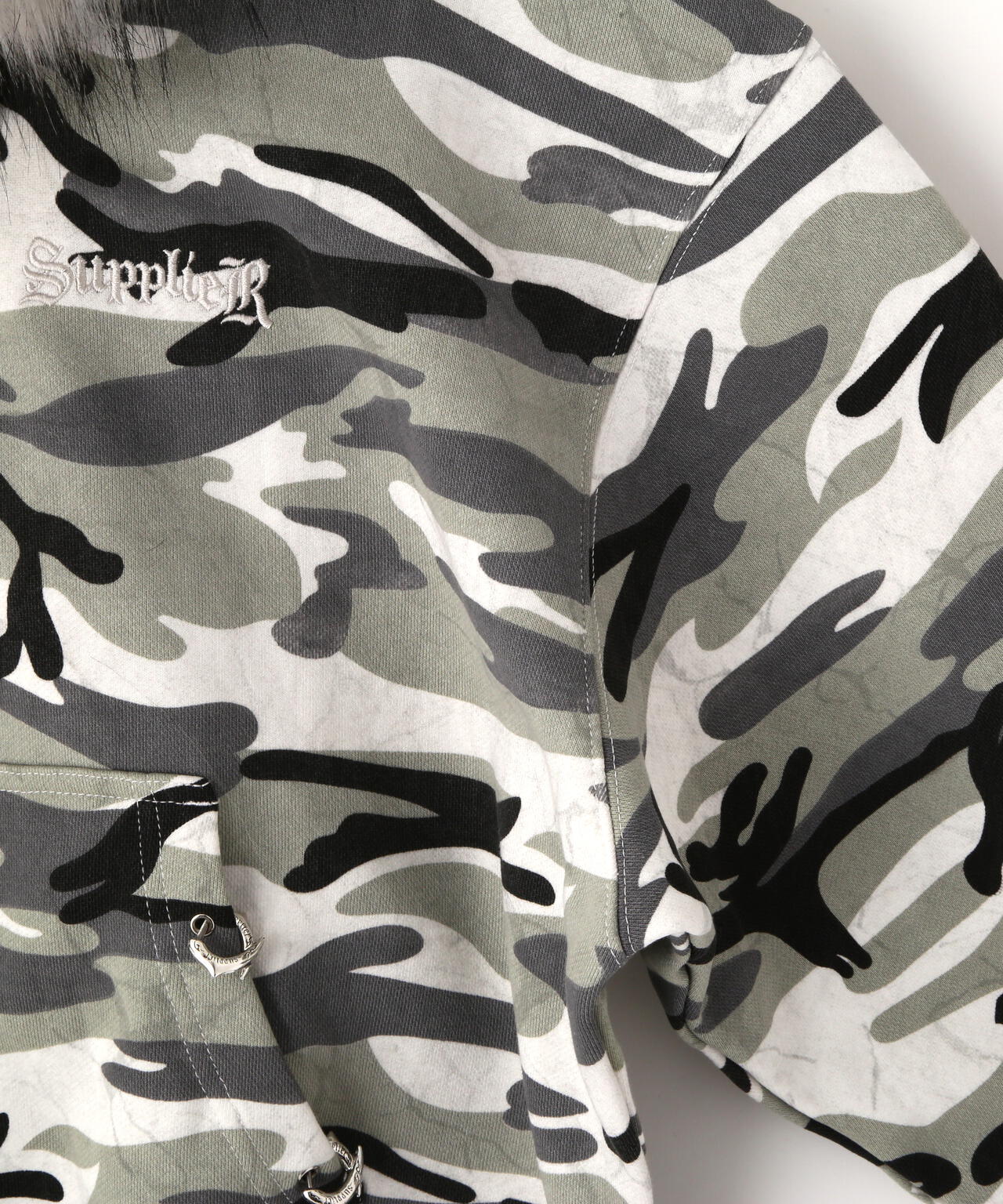SUPPLIER/サプライヤー/【LHP EXCLUSIVE】FAUX FUR CROPPED CROSS ZIP