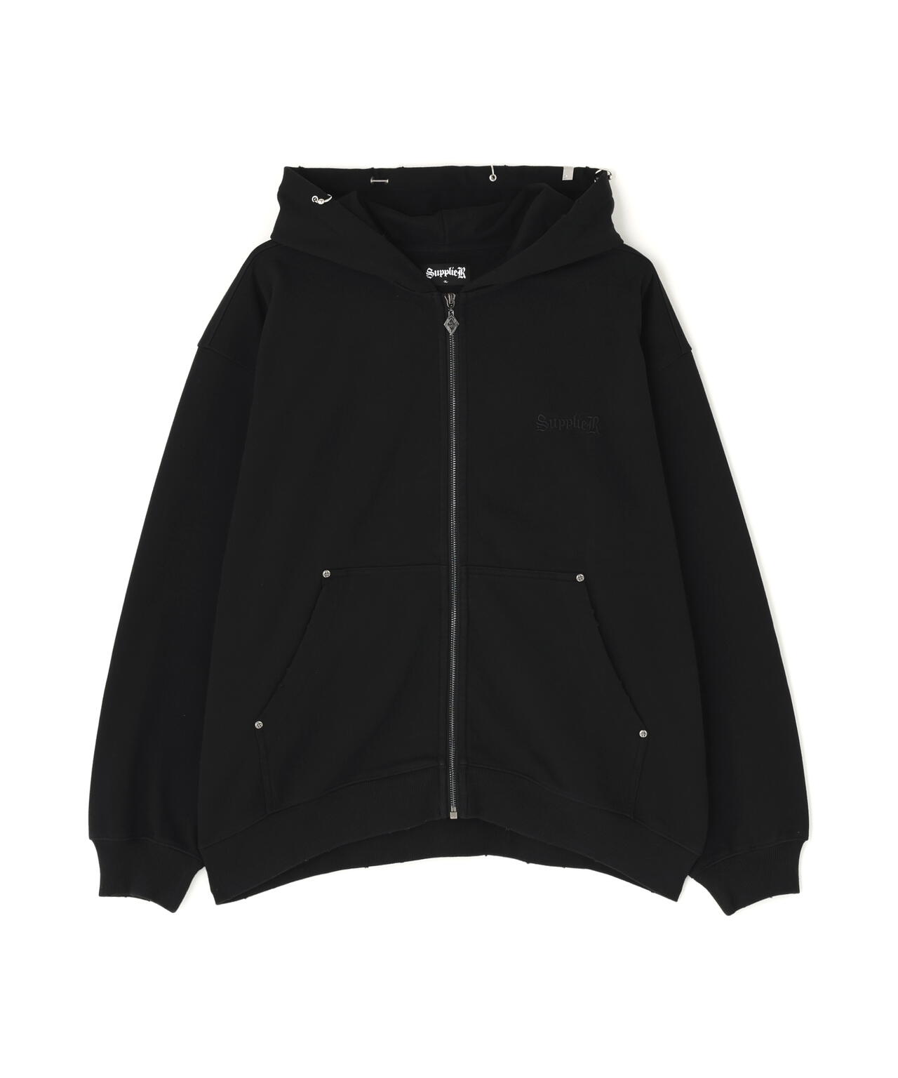 SUPPLIER/サプライヤー/Pierced Tribal Cross Zip Hoodie