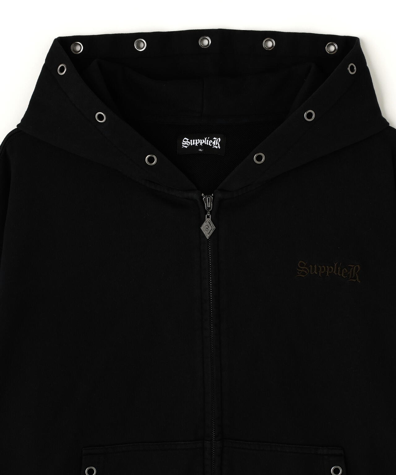 SUPPLIER/サプライヤー/Fire Tribal Leather Patch Zip Hoodie | L.H.P
