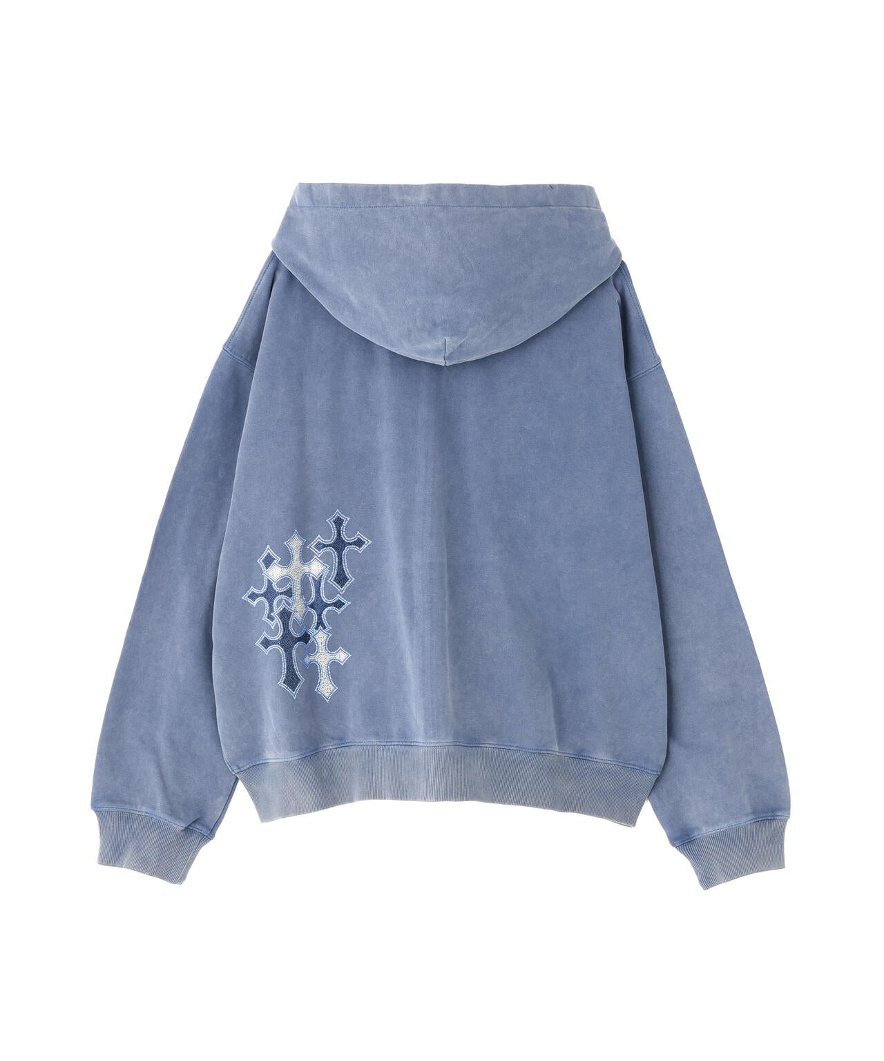 SUPPLIER/サプライヤー/MULTIPLE CROSS  RHINESTONE ZIP HOODIE