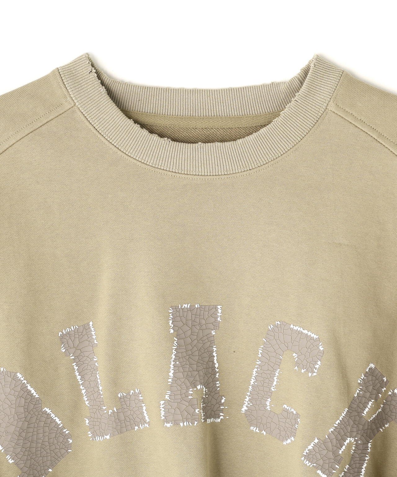 DankeSchon/ダンケシェーン/CUT FRINGE SWEAT CREWNECK BLACK