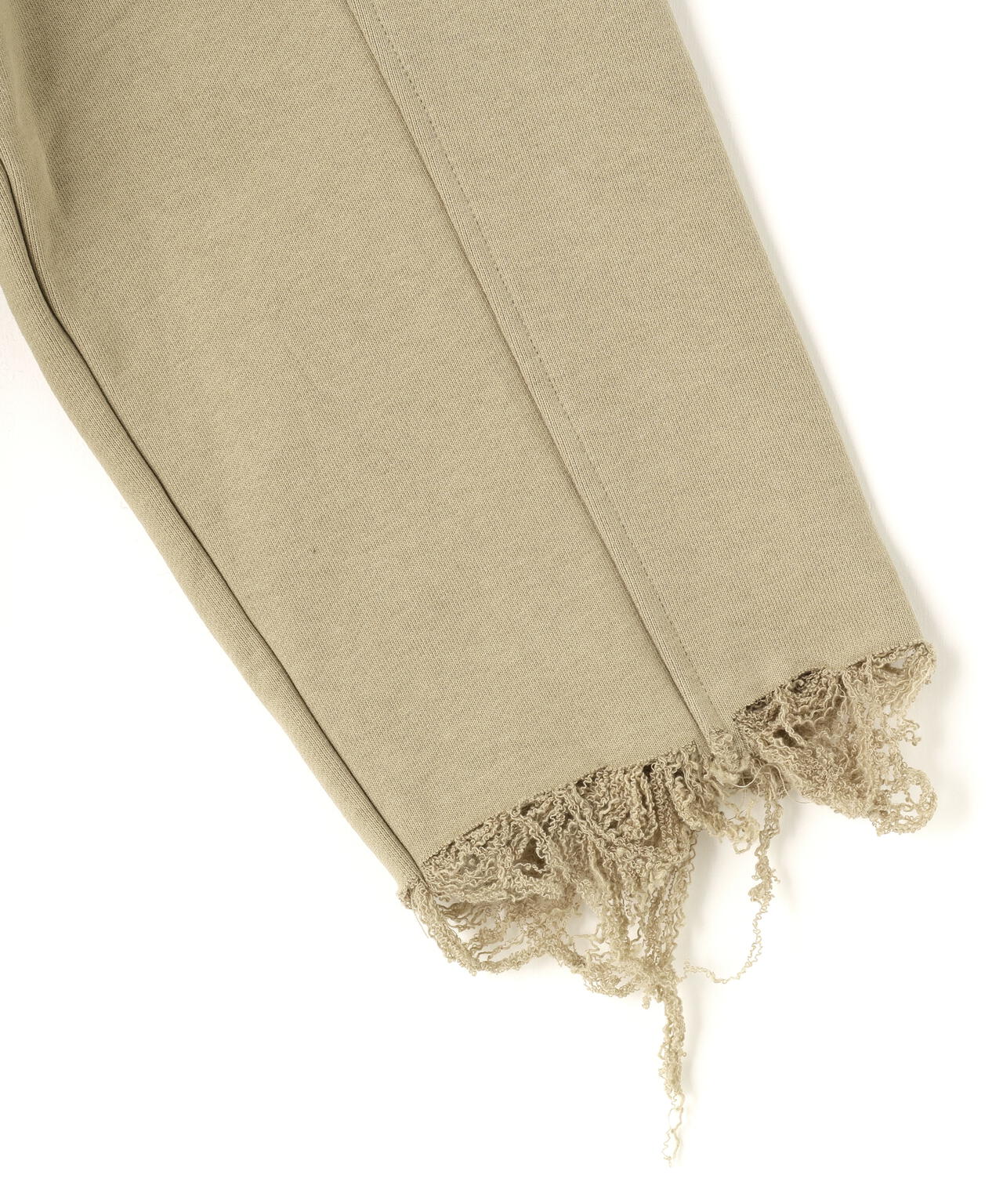 DankeSchon/ダンケシェーン/CUT FRINGE SWEAT CREWNECK BLACK