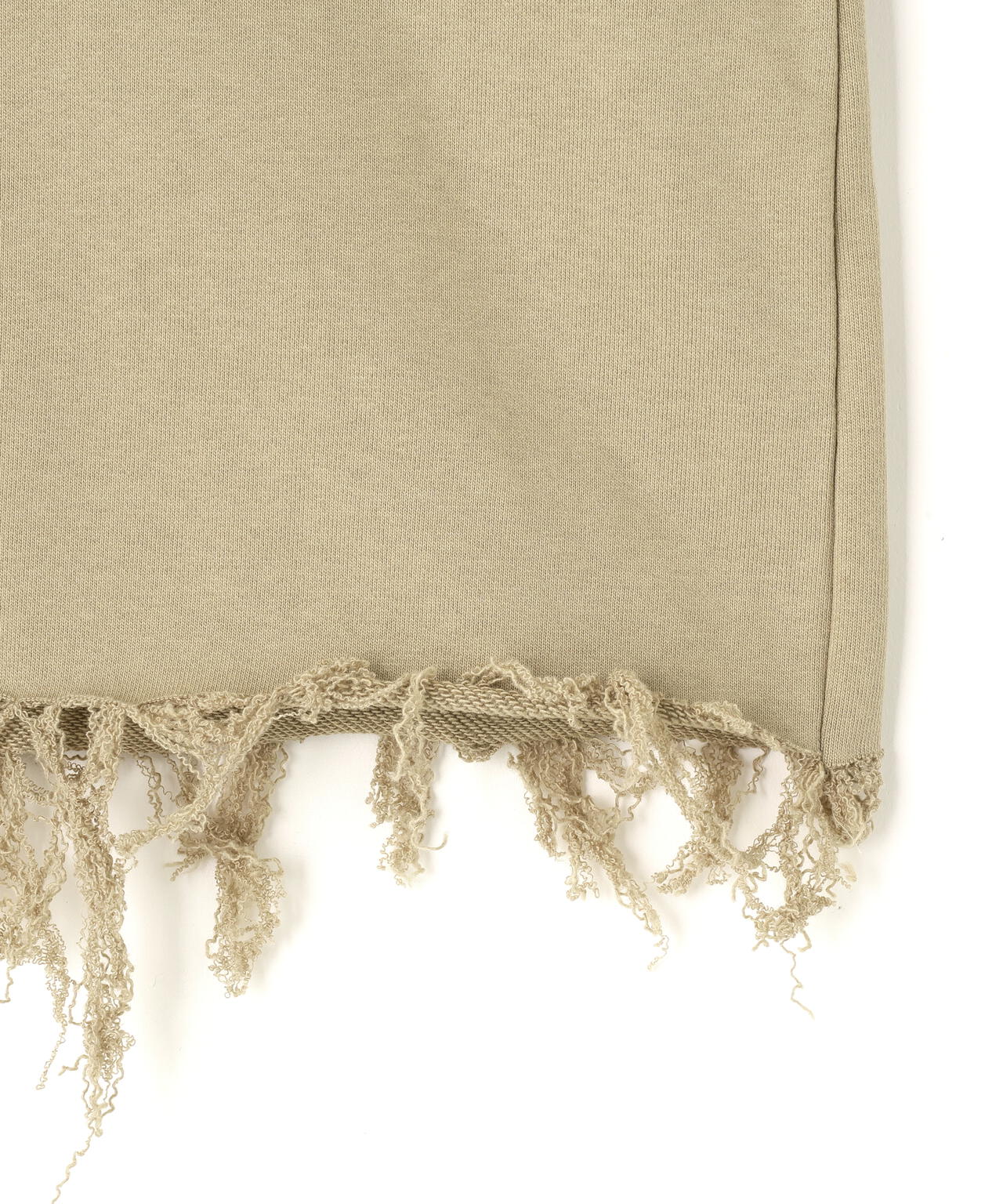 DankeSchon/ダンケシェーン/CUT FRINGE SWEAT CREWNECK BLACK