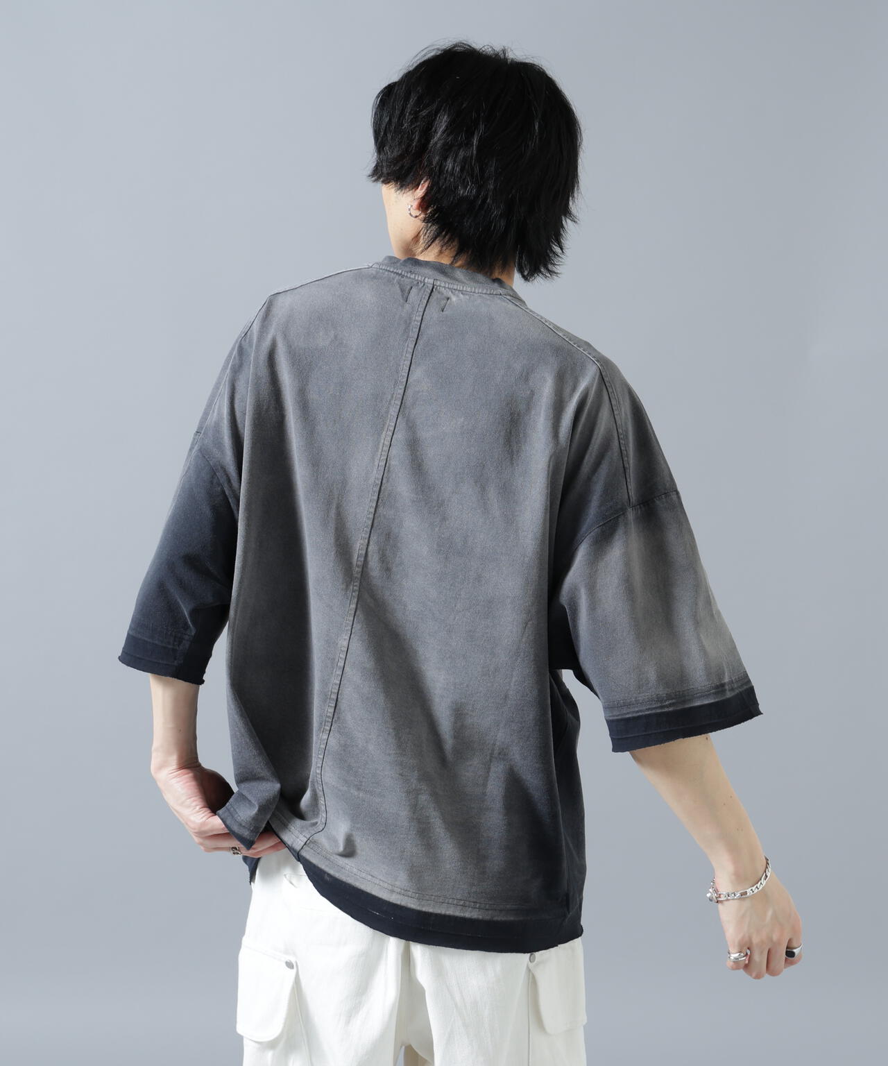 DankeSchon/ダンケシェーン/PIGMENT SPRAY S/S TEE JUST