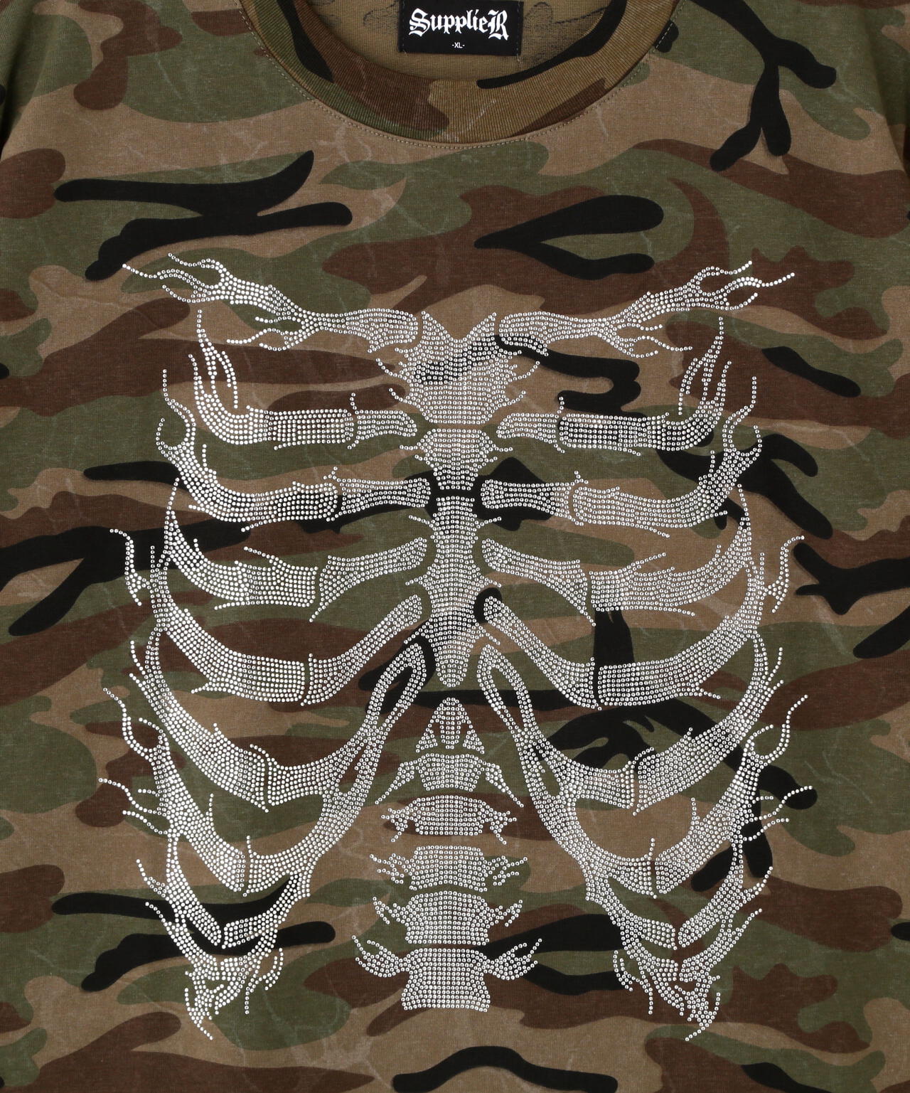 SUPPLIER/サプライヤー/RhineStone Fire Bones Tee