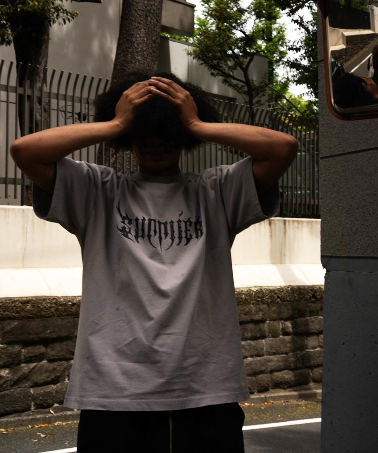 SUPPLIER/サプライヤー/LHP別注 Rhinestone Fire Bones Tee