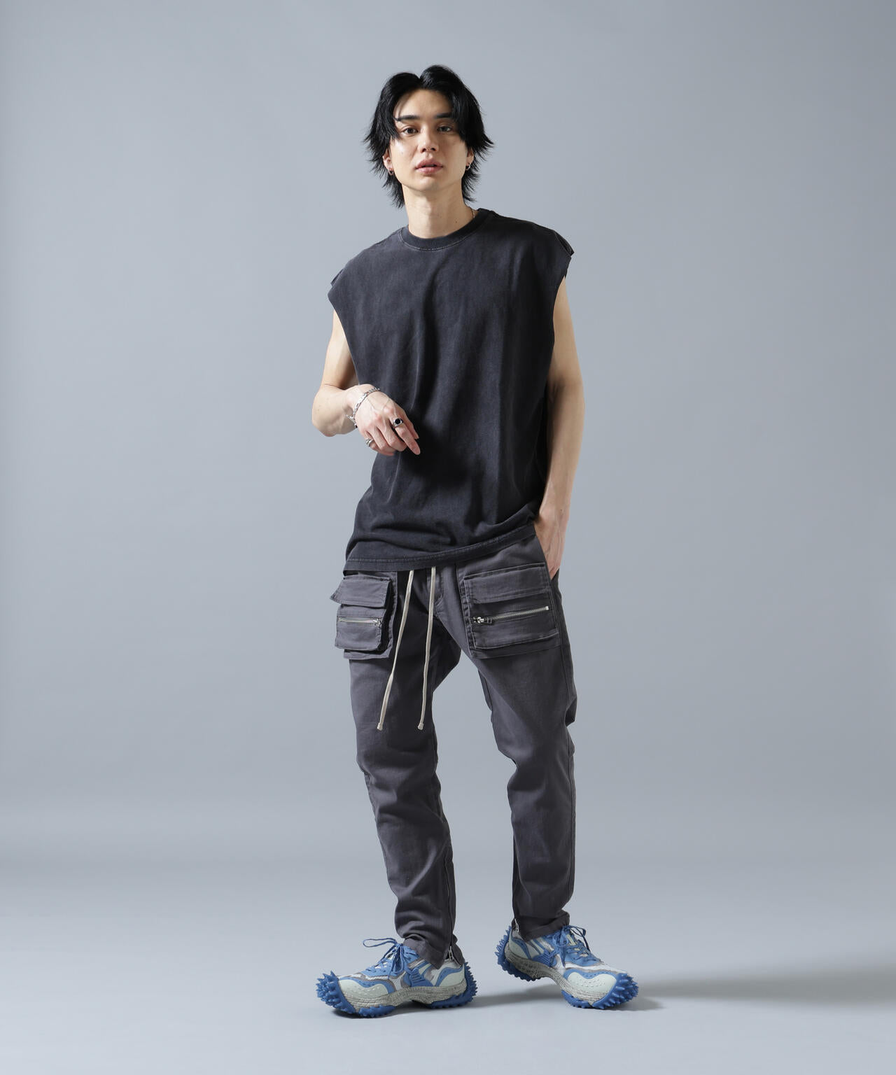 正規品 LHP ダンケシェーン レタリングプリント ノースリーブ シャツ BK WEB&DEPOT限定】DankeSchon/ダンケシェーン/CHEMICAL NOSLEEVES