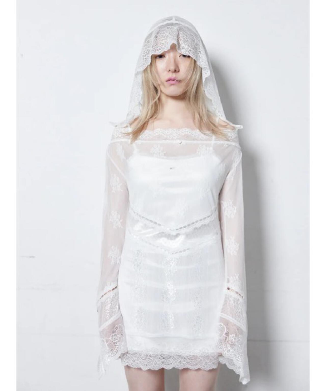 neith. Veil Off-shoulder Dress ホワイト neith./ネイス/Veil-Offshoulder Dress | L.H.P（エルエイチピー