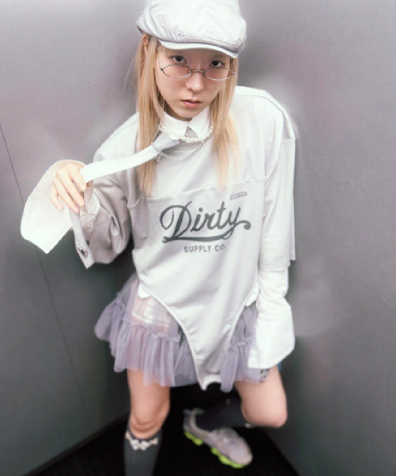 neith./ネイス/Multi Tulle Top(Gray) | L.H.P（エルエイチピー