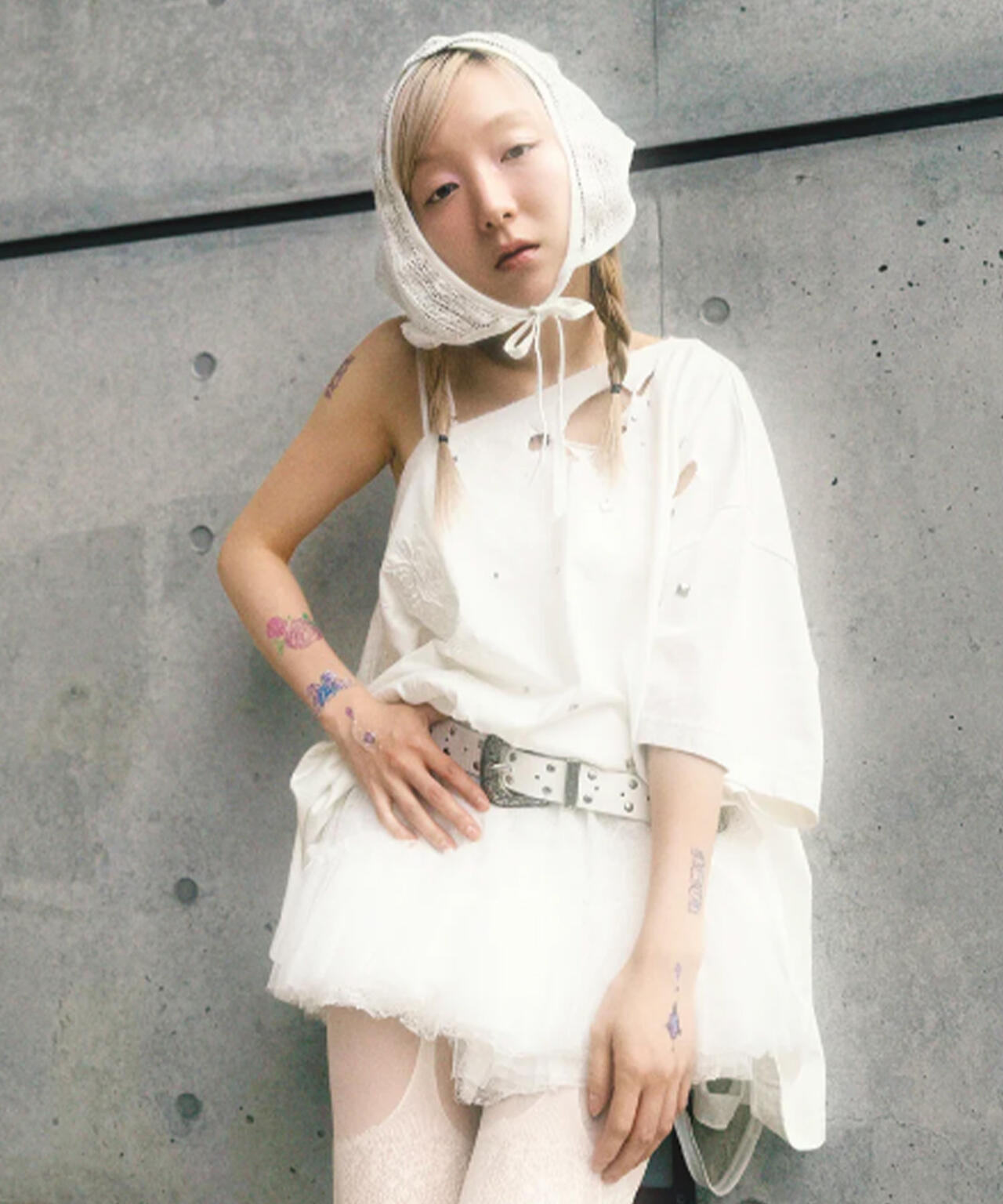トップス neith. Too Big Ribbon Lace Shirt White neith./ネイス/Multi Tulle Top(Lace White) | L.H.P（エルエイチピー