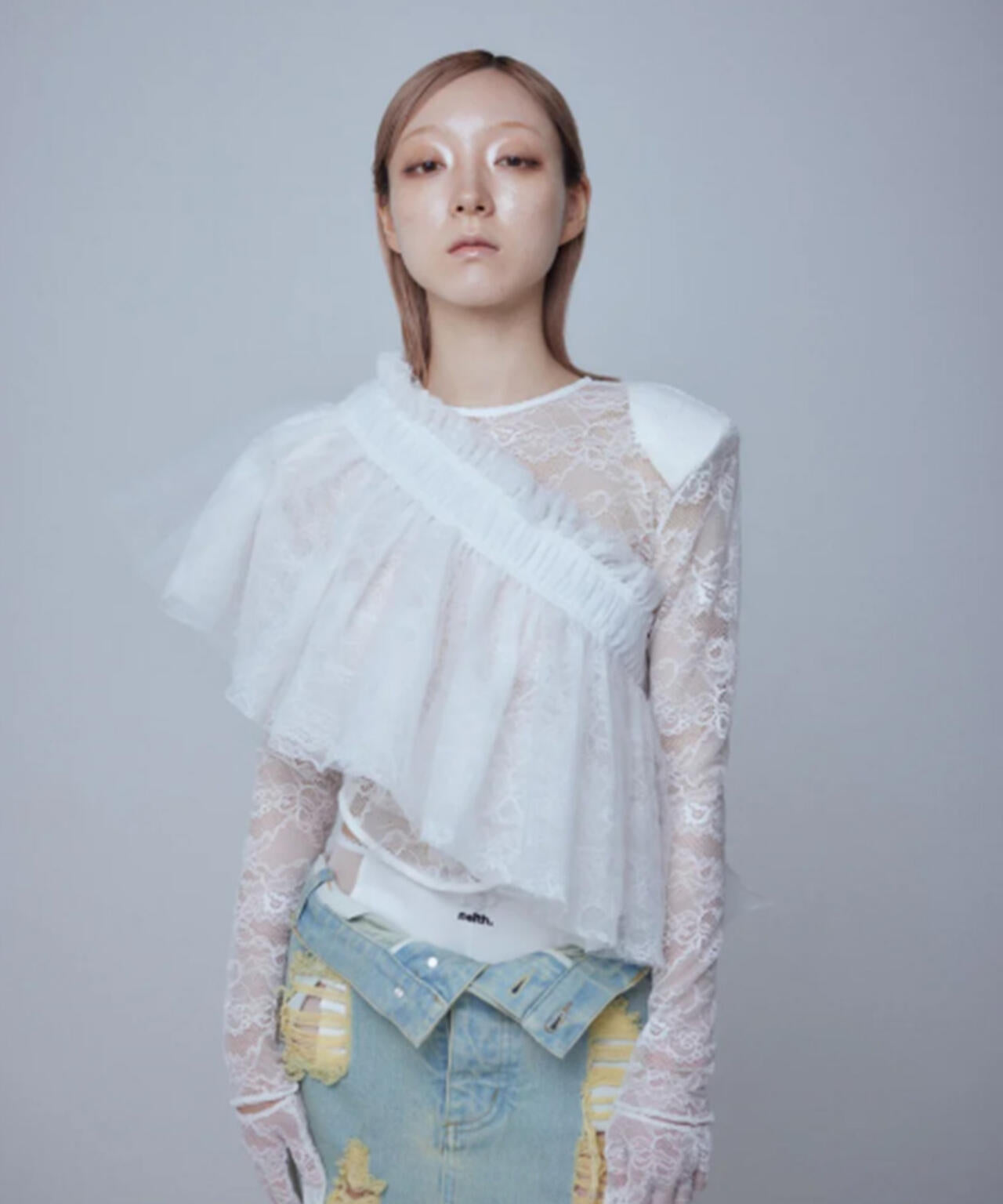 neith./ネイス/Multi Tulle Top(Lace White) | L.H.P（エルエイチピー
