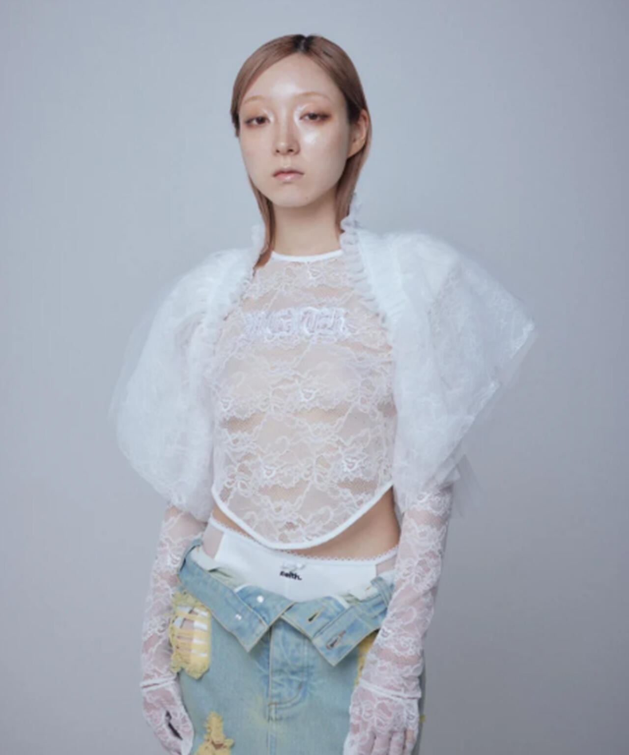 neith./ネイス/Multi Tulle Top(Lace White) | L.H.P（エルエイチピー