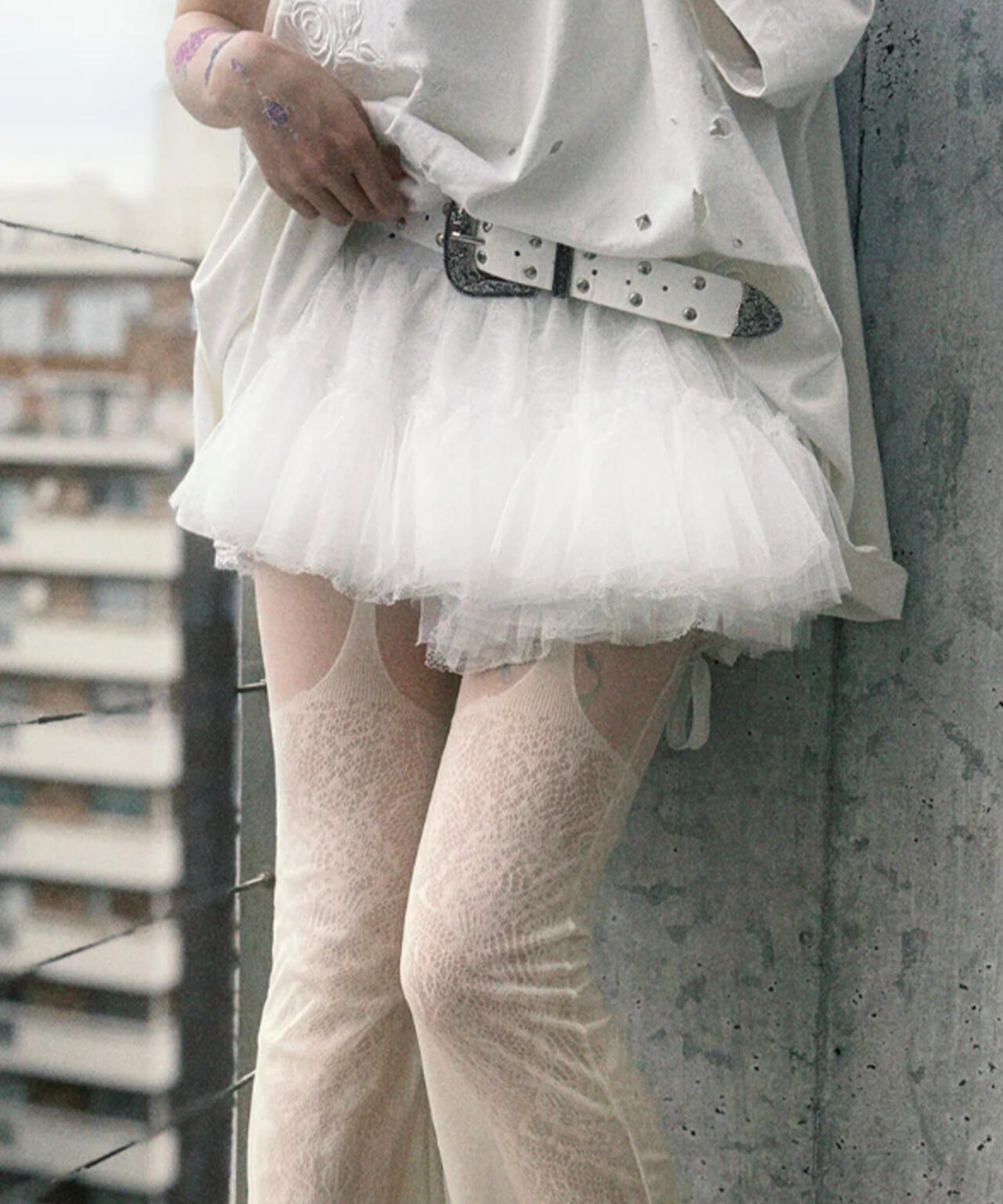 neith./ネイス/Multi Tulle Top(Lace White) | L.H.P（エルエイチピー