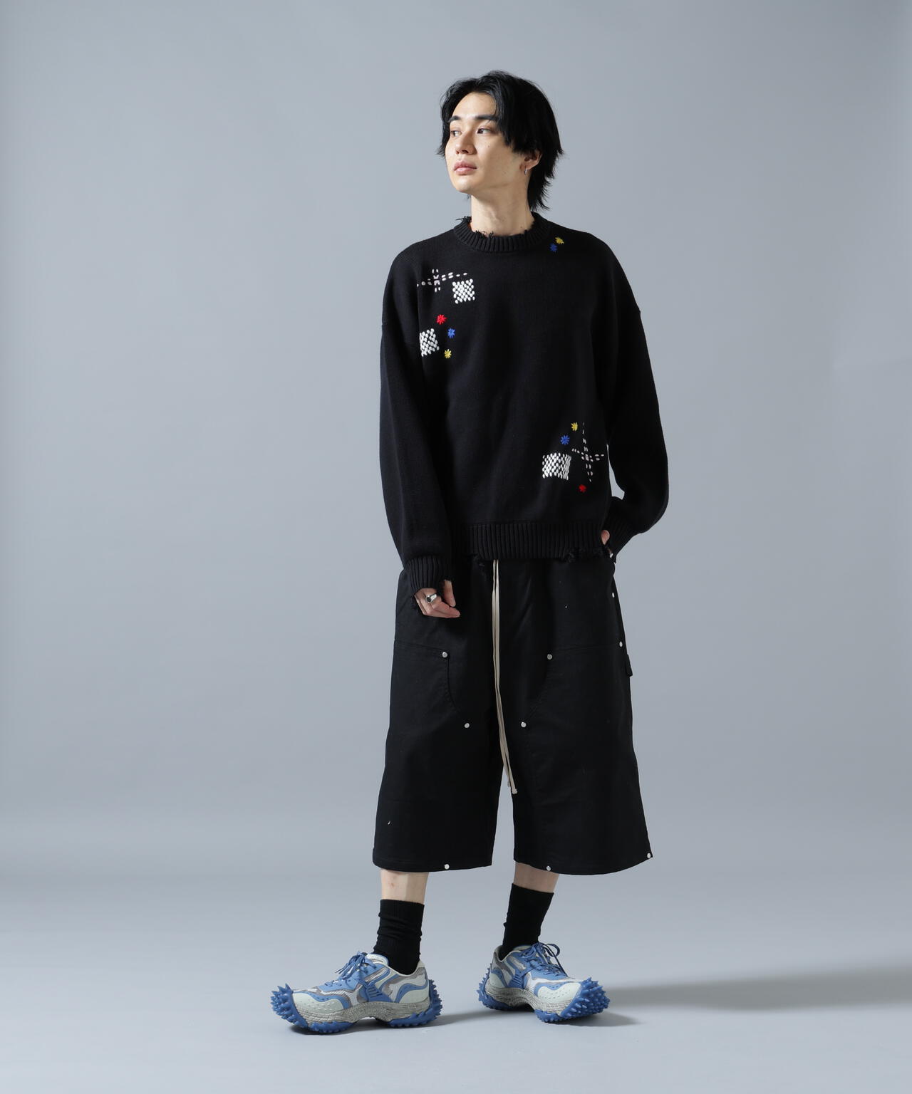 WEB&DEPOT限定】DankeSchon/ダンケシェーン/HAND STITCH KNIT CREWNECK