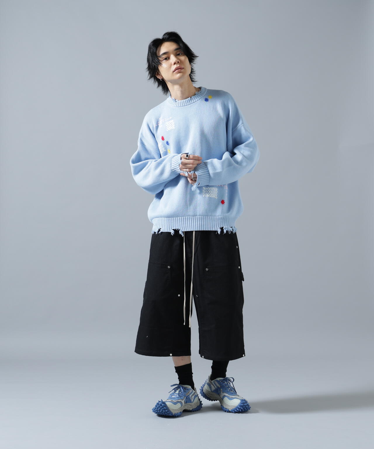 WEB&DEPOT限定】DankeSchon/ダンケシェーン/HAND STITCH KNIT CREWNECK