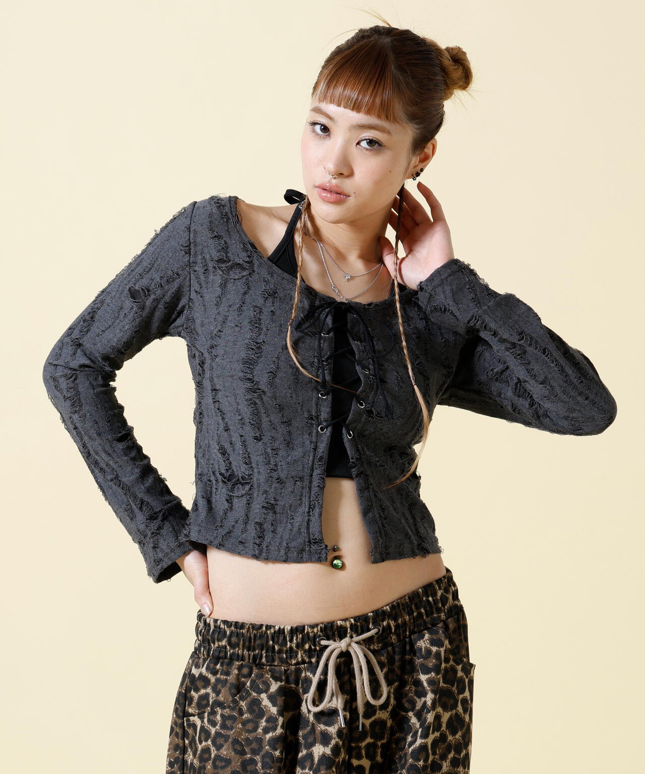 【NEW】エルエイチピー（LHP）/SIS／エスアイエス／Damage Cardigan SIS/エスアイエス/Damage Cardigan | L.H.P（エルエイチピー