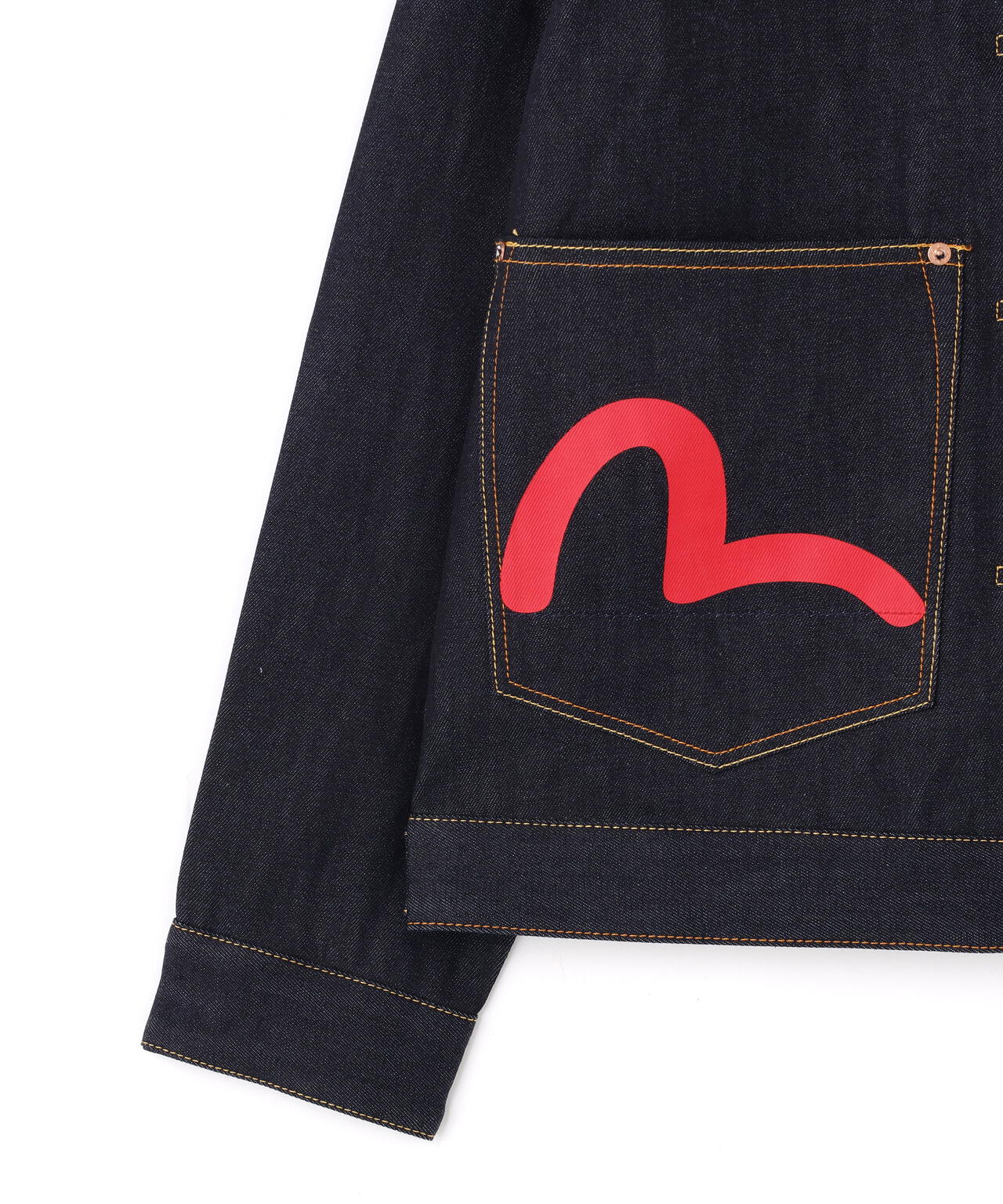 EVISU/エヴィス/Seagull Print and Multi-Pocket Relax Fit Denim Jacket