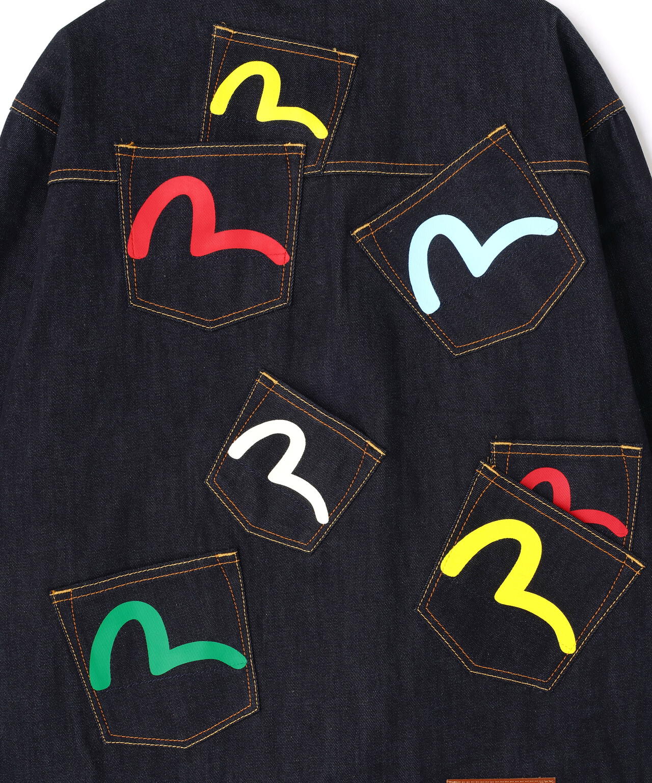 EVISU/エヴィス/Seagull Print and Multi-Pocket Relax Fit Denim Jacket