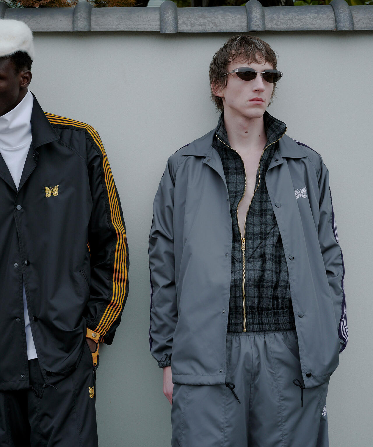 【2/23限定：★大特価★】Needles フリンジ付シルバージャケット L NEEDLES/ニードルズ/【LHP EXCLUSIVE】TRACK JACKET - SYNTHETIC
