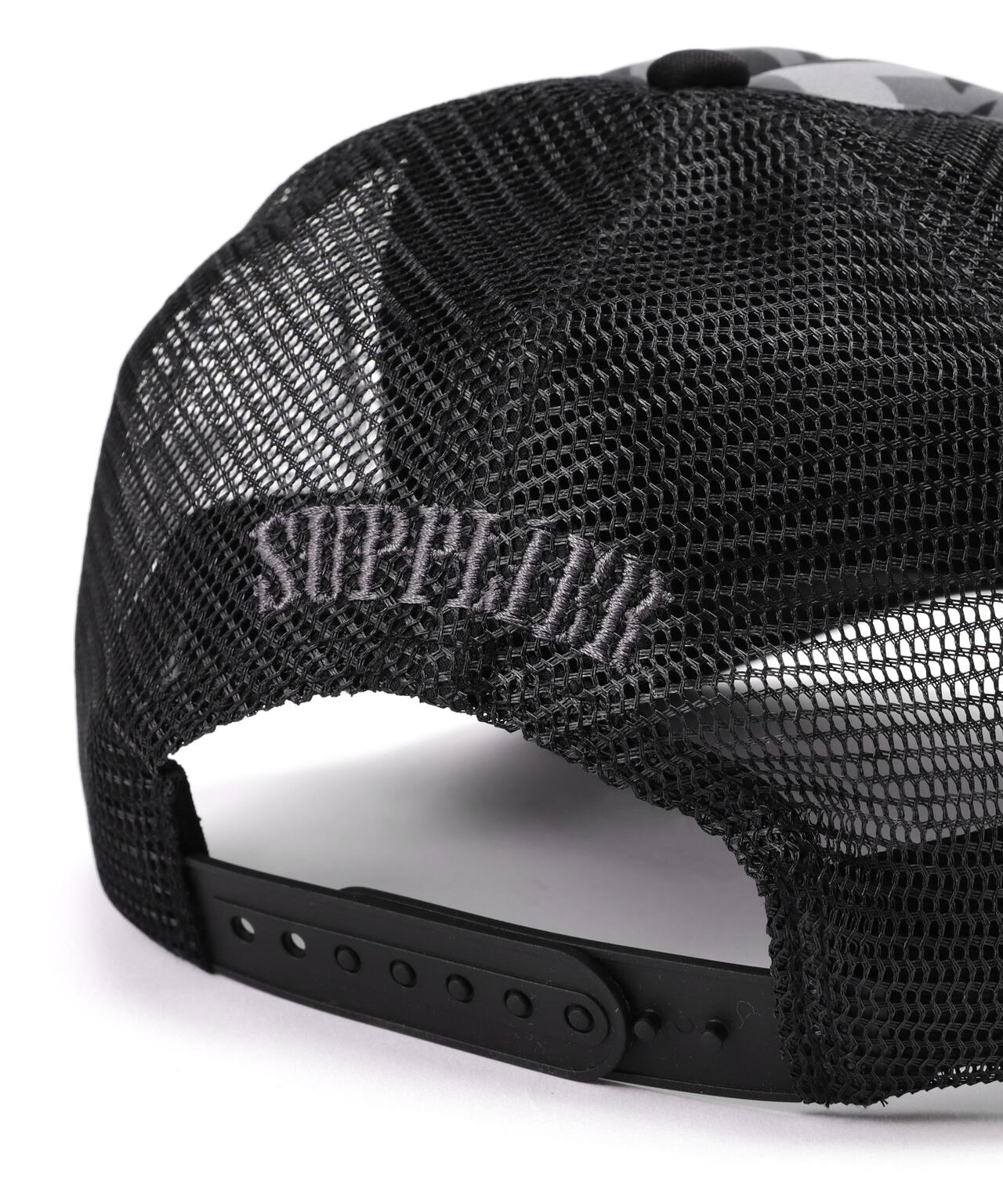 SUPPLIER/サプライヤー/TRIBAL CAMO CROSS LEATHER PATCH MESH CAP