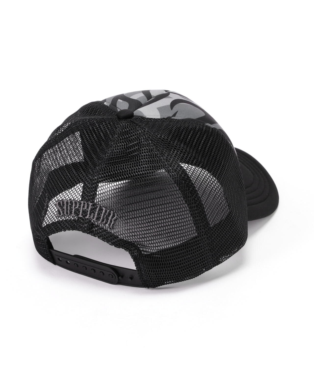 SUPPLIER/サプライヤー/TRIBAL CAMO CROSS LEATHER PATCH MESH CAP