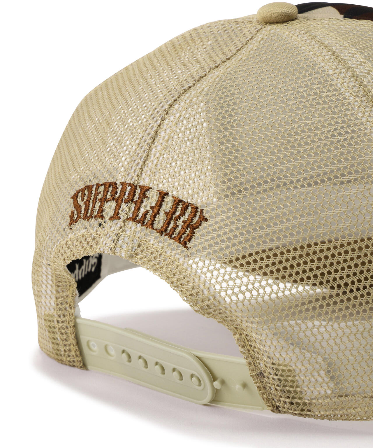 SUPPLIER/サプライヤー/TRIBAL CAMO CROSS LEATHER PATCH MESH CAP