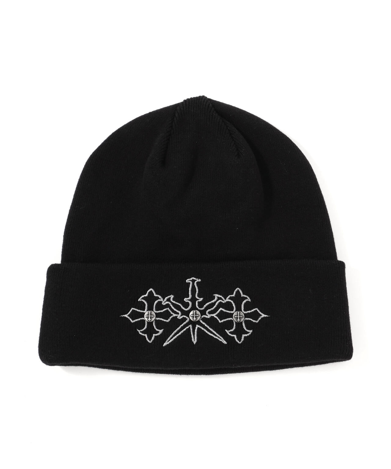 UNKNOWNLONDON/アンノウンロンドン/Dagger Cross Embroidery Beanie