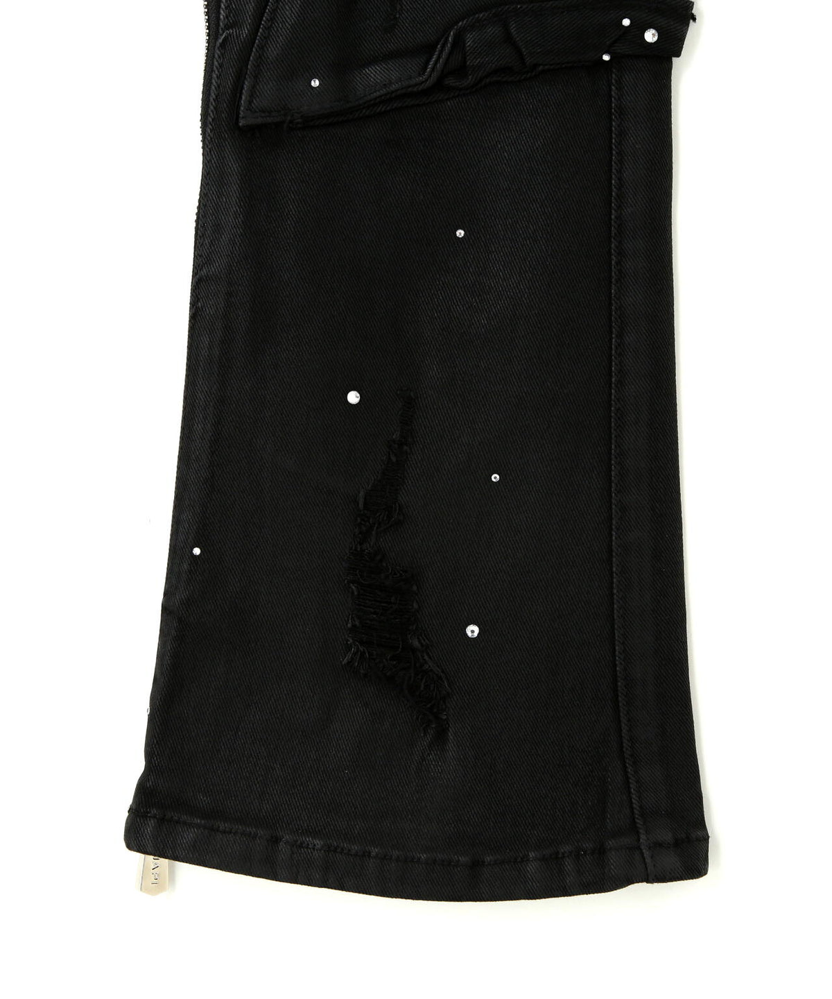 GUAPI/グアピ/Embellished Black Ops Waxed Denim