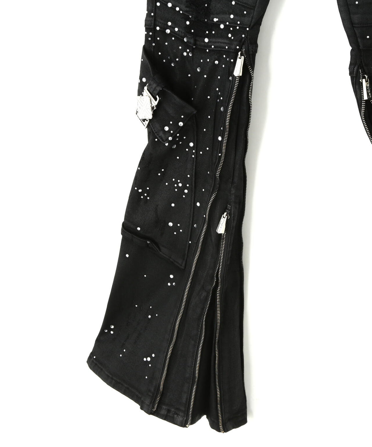 GUAPI/グアピ/Embellished Black Ops Waxed Denim