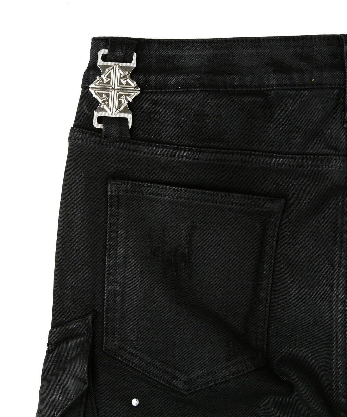 GUAPI/グアピ/Embellished Black Ops Waxed Denim