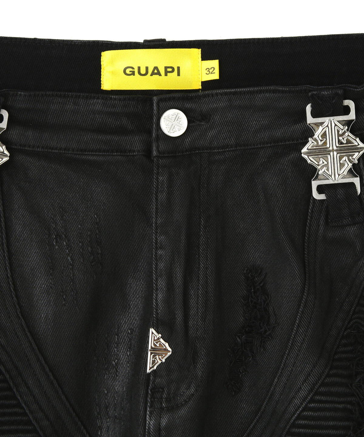 GUAPI/グアピ/Black Ops Waxed Straight Leg Denim
