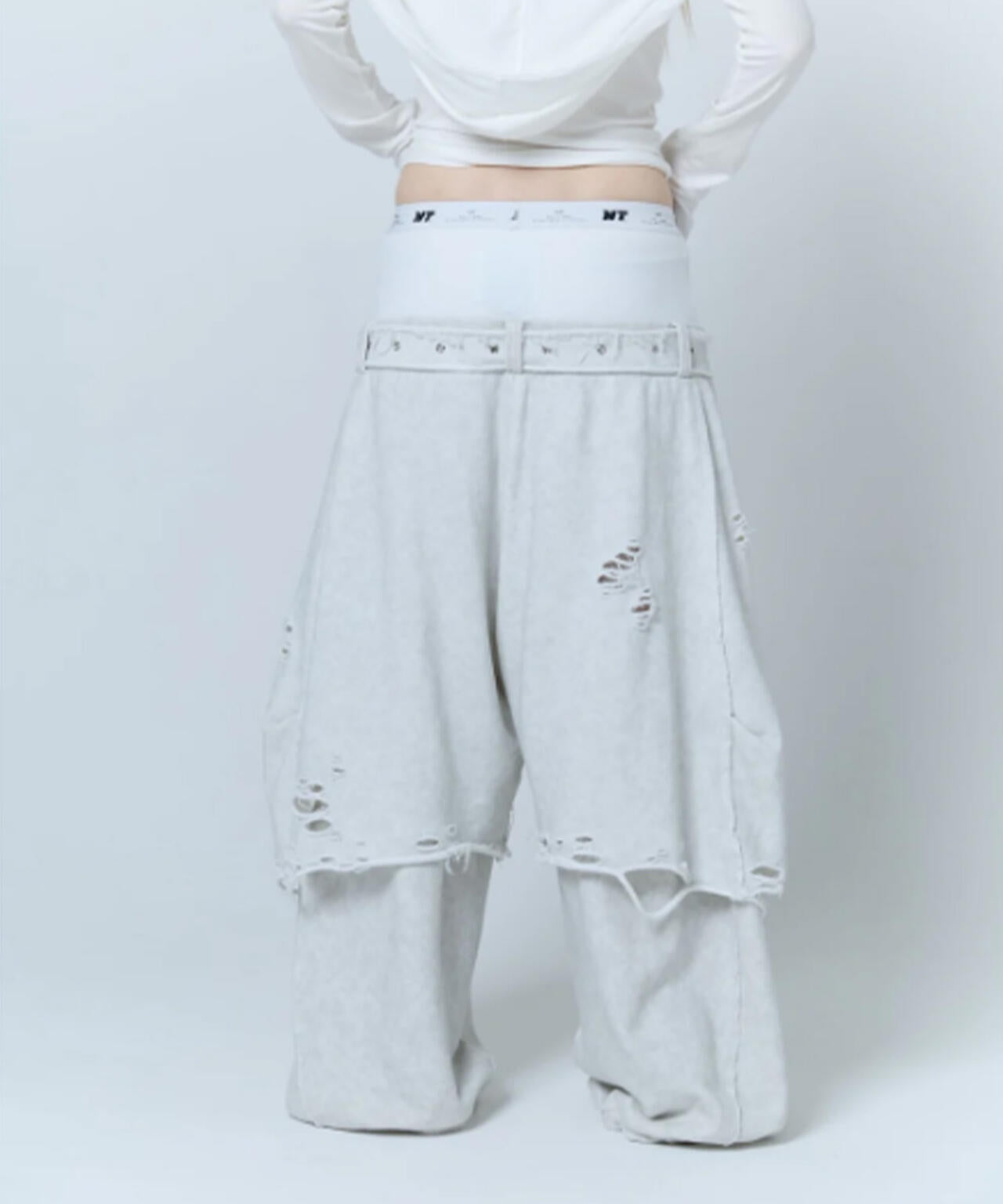 neith./ネイス/Boxer Destroyed Sweat Pants