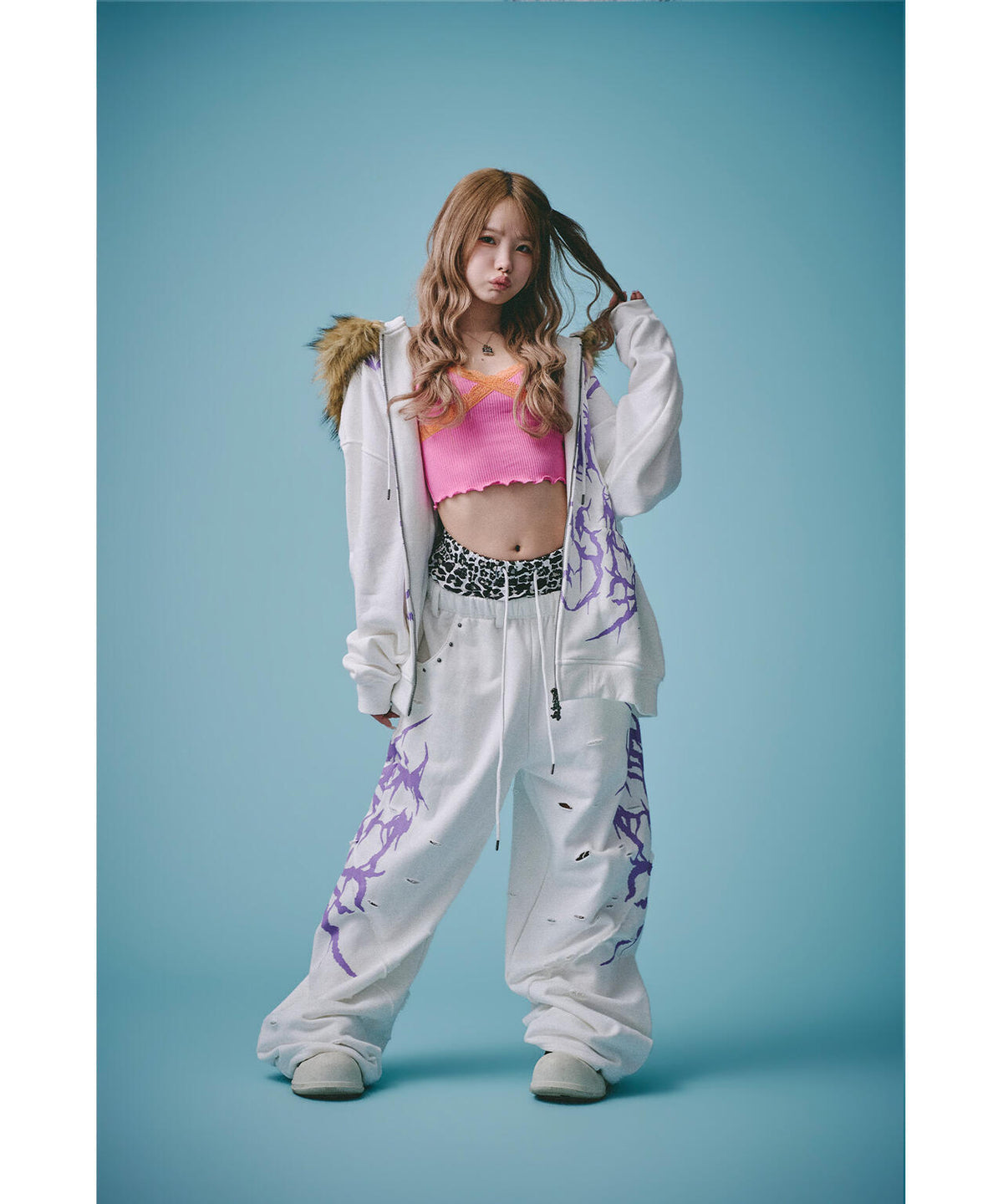 GALFY/ガルフィー/×松本いちか 小悪魔犬ダブルウエストパンツ