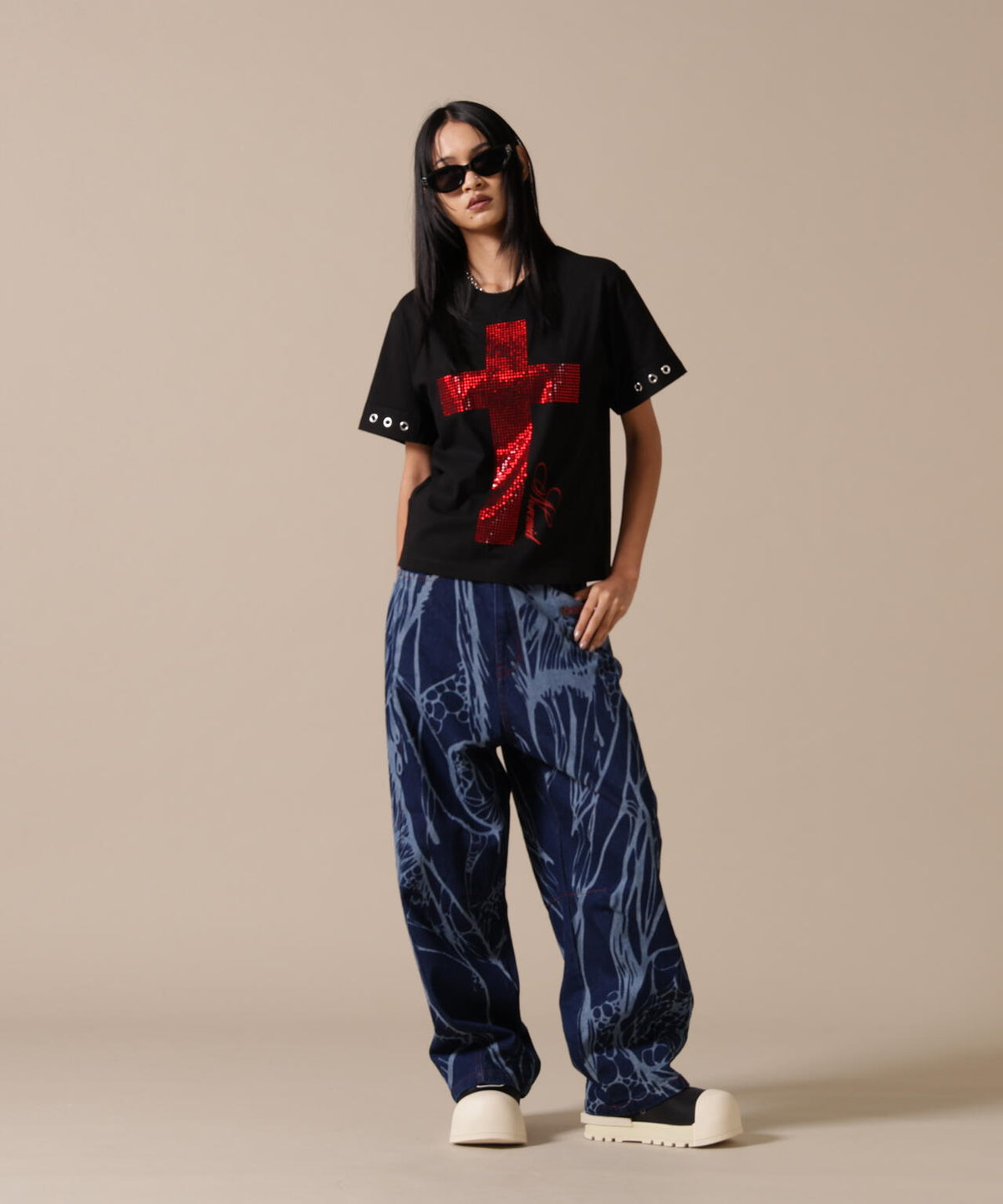 NoRemid/ノーリミッド/【LHP EXCLUSIVE】Leather Pattern Denim Pants