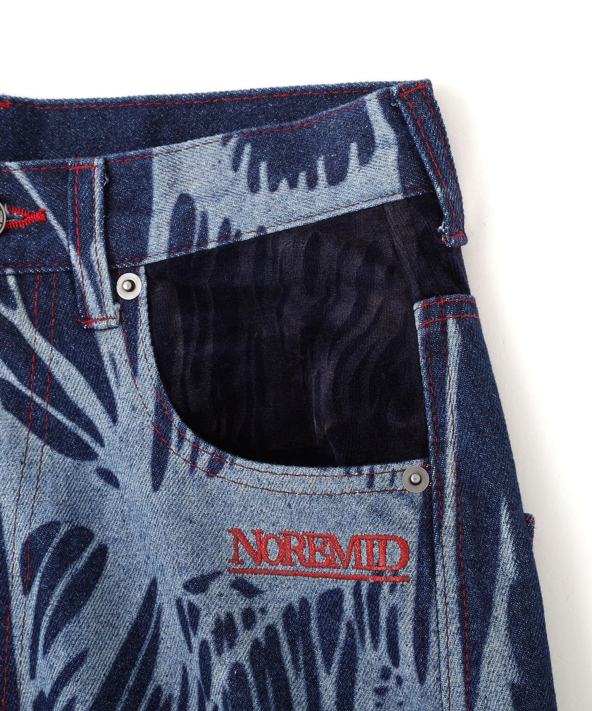 NoRemid/ノーリミッド/【LHP EXCLUSIVE】Leather Pattern Denim Pants