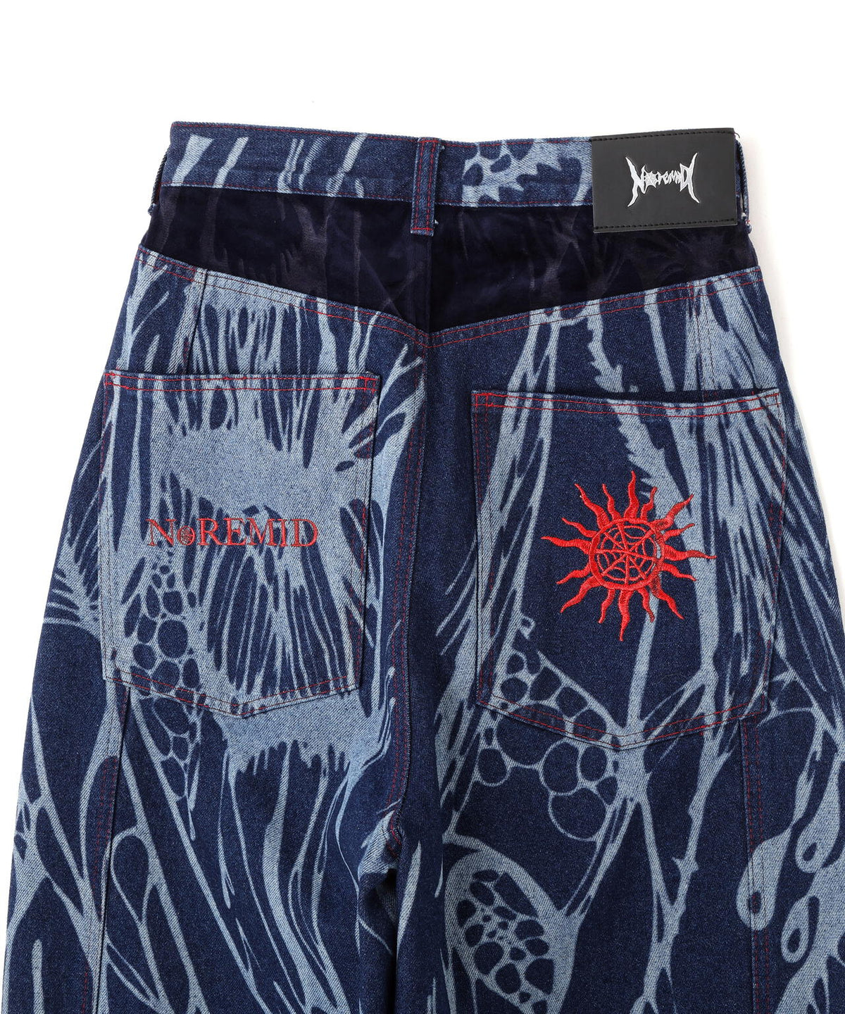 NoRemid/ノーリミッド/【LHP EXCLUSIVE】Leather Pattern Denim Pants