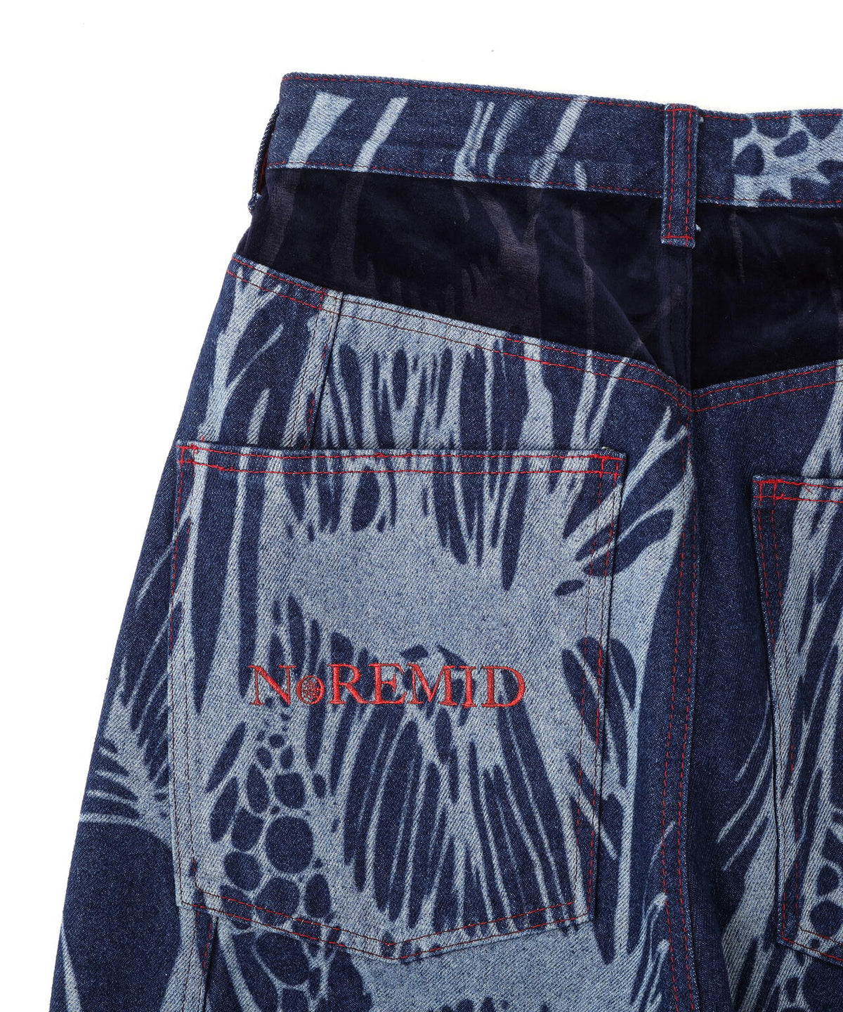 NoRemid/ノーリミッド/【LHP EXCLUSIVE】Leather Pattern Denim Pants