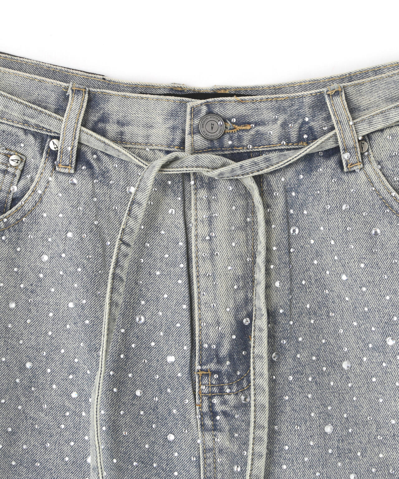 MAVYTH/メヴィス/CUT-OFF RHINESTONE DENIM SHORTS