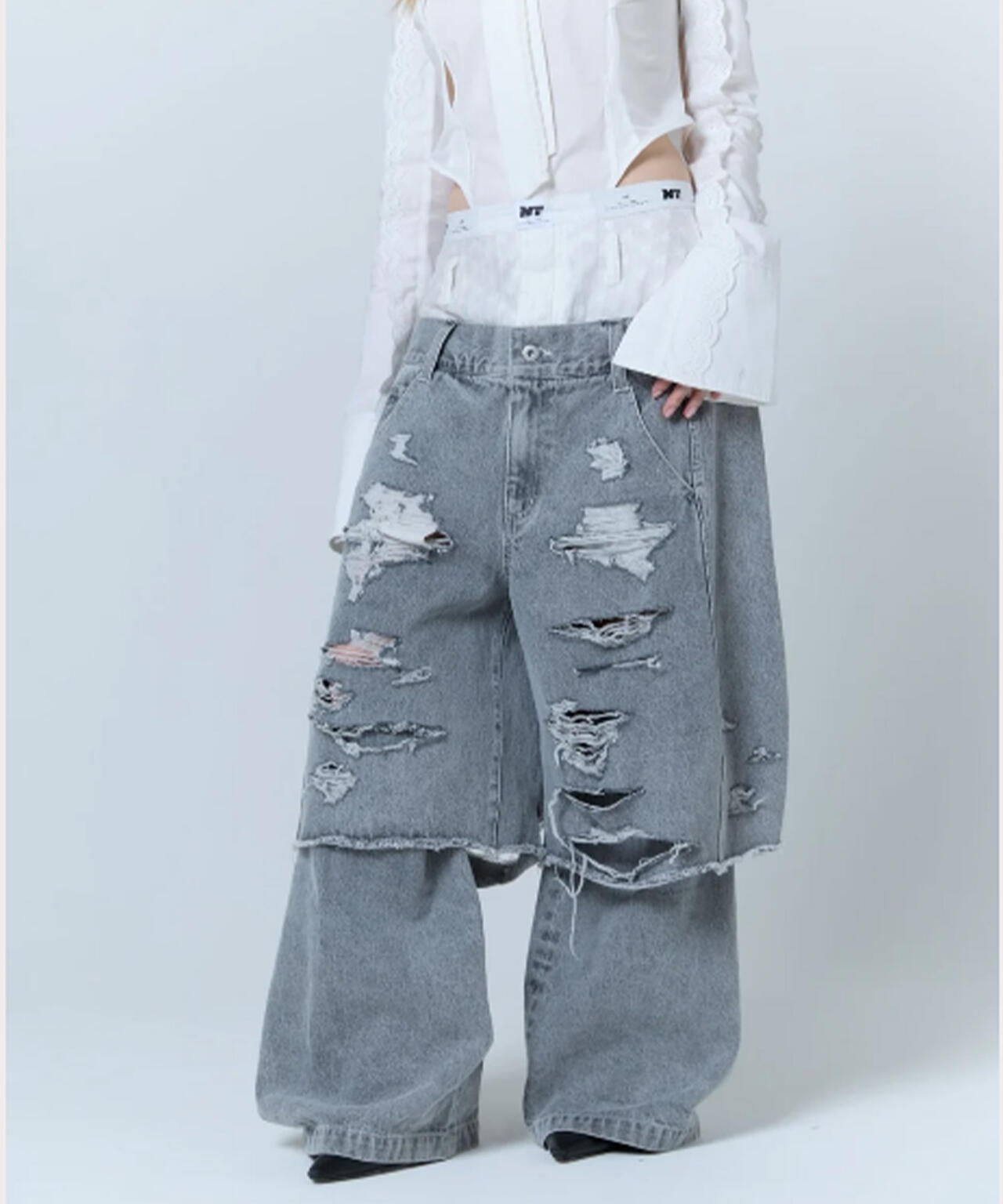 neith./ネイス/Destroyed Denim and Leg cover | L.H.P