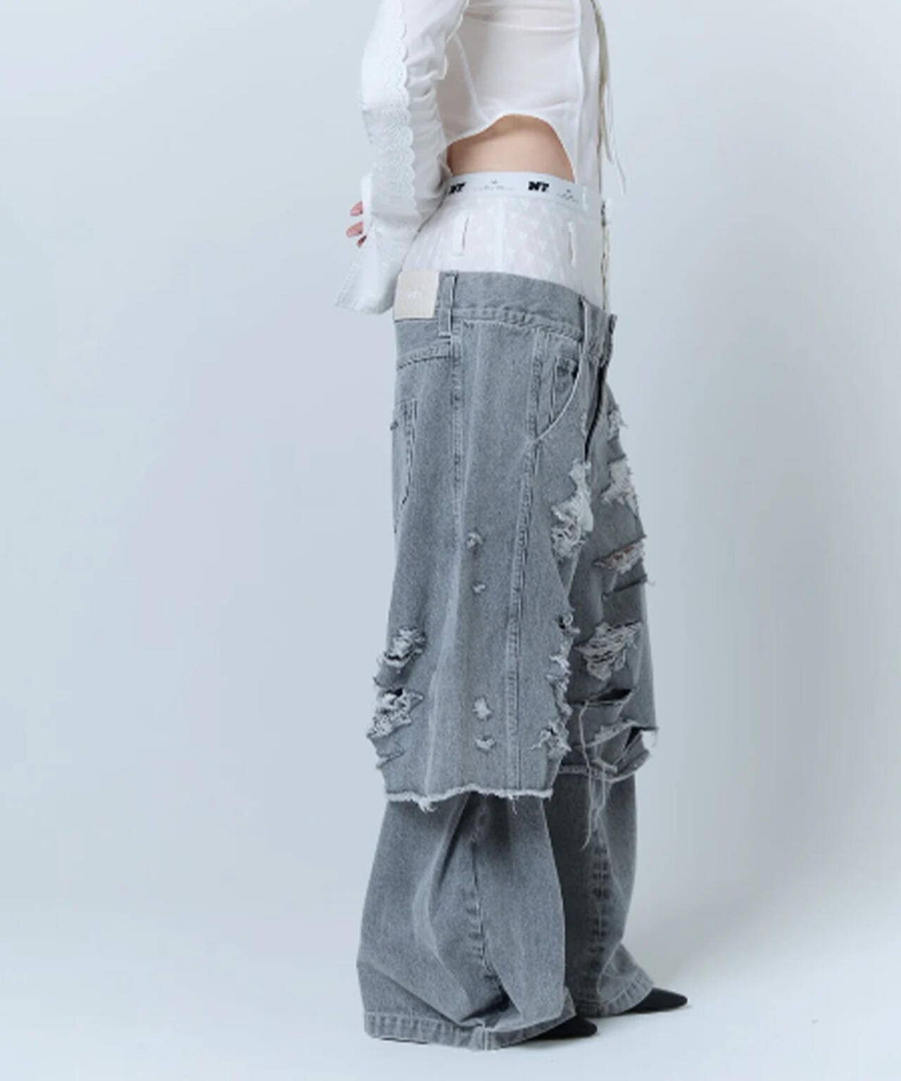 neith./ネイス/Destroyed Denim and Leg cover | L.H.P